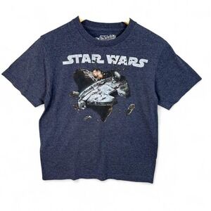 Navy Star Wars graphic tee with multi-coloured graphics kids small #StarWar